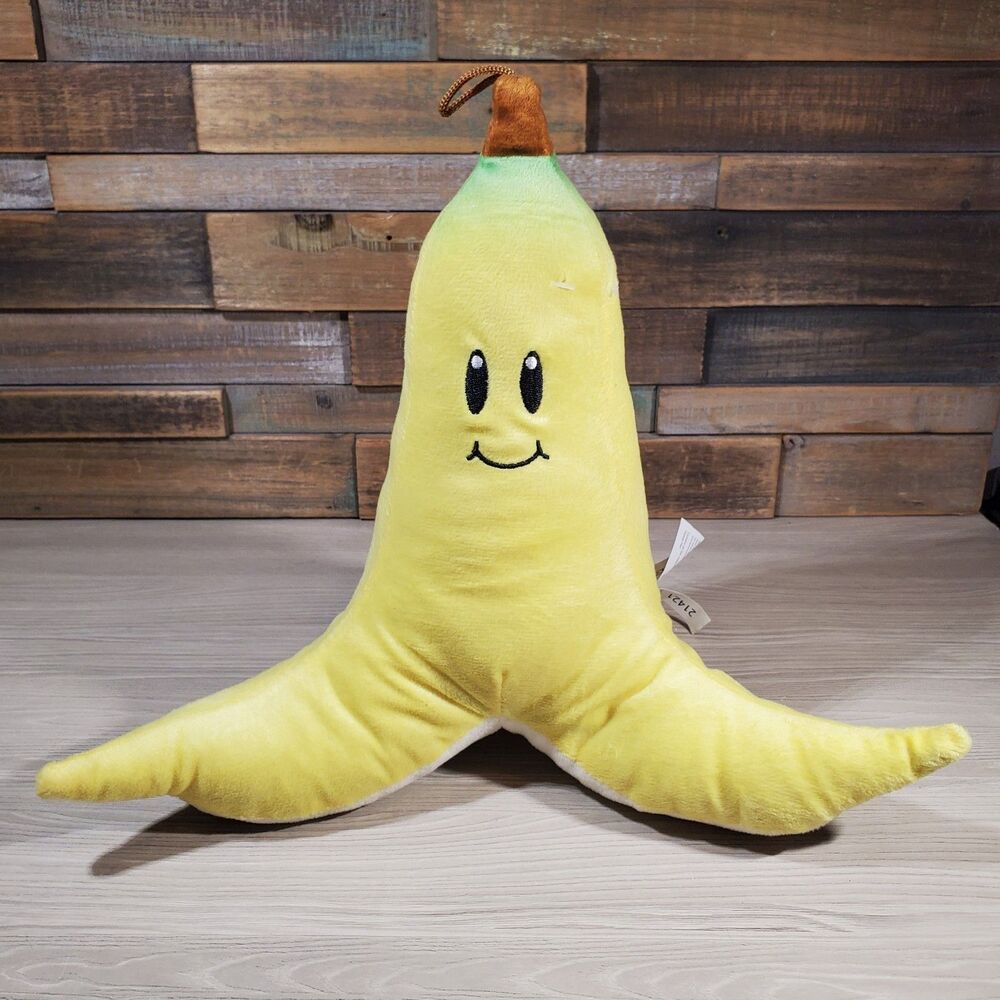 Super Mario Kart Mocchi Banana Peel Plush 10" Nintendo 2021 Stuffed Toy Kart